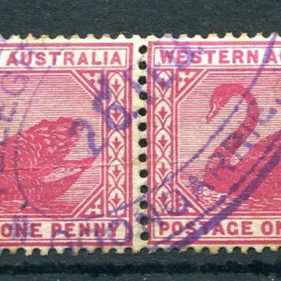 Goongarrie Telegraph Office ORS 2 on 1d red swans ...