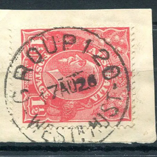 Group 120 Clear complete strike on 1½d red KGV on ...