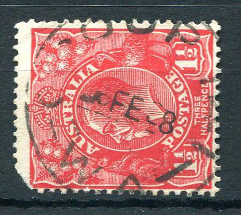 Group 141 C30 Ab almost complete strike on 1½d red ... Image 1++
