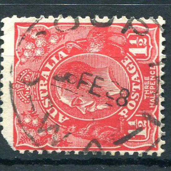 Group 141 C30 Ab almost complete strike on 1½d red ...