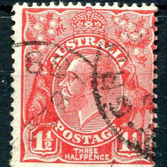 Group 88 A27 Two part strikes on 1½d red KGV for ...