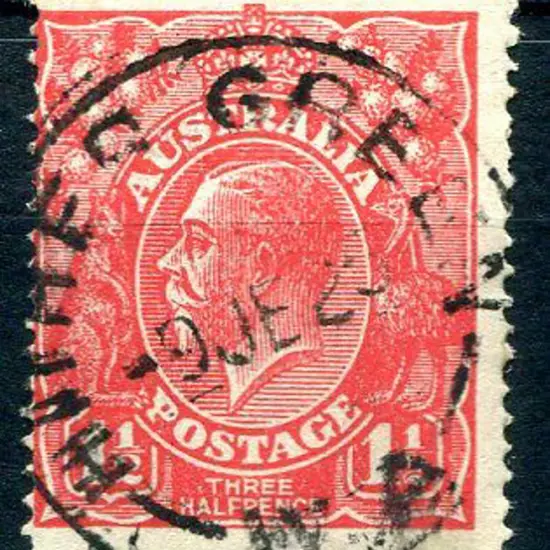 Hither Green C28 complete cancel on 1½d red KGV 9 ...