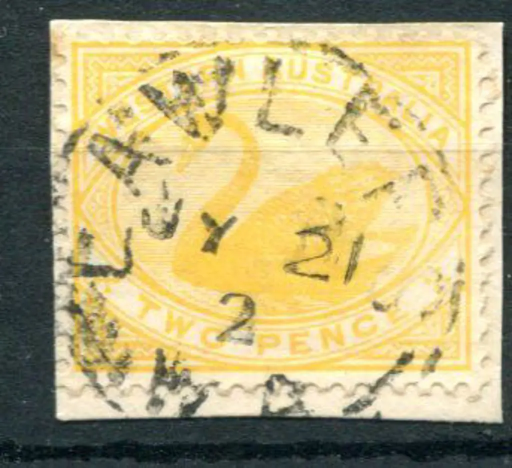 Lawlers 3b-a on 2d yellow swan W crown A wmk for ... Image 1++