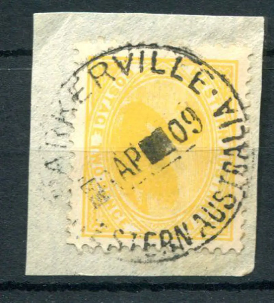 Parkerville A27-a on 2d yellow swan on piece for 1 ... Image 1++