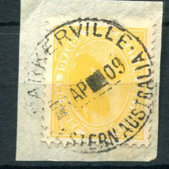 Parkerville A27-a on 2d yellow swan on piece for 1 ...