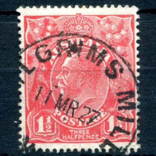 Pilgrims Mill C29 on 1½d red KGV for 11 MR 27. ...