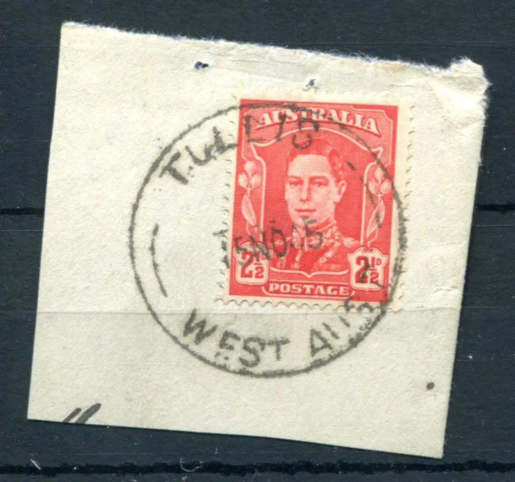 Tullis E30 Complete strike on KGVI on piece dated ... Image 1++