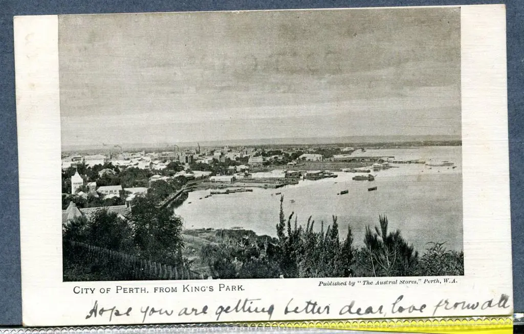 "City of Perth, from King's Park" b&w undivided ... Image 1++