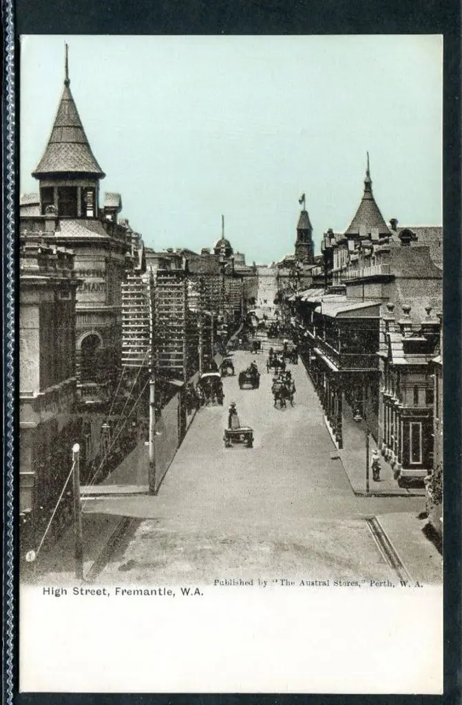 "High Street, Fremantle WA" b&w & light blue ... Image 1++
