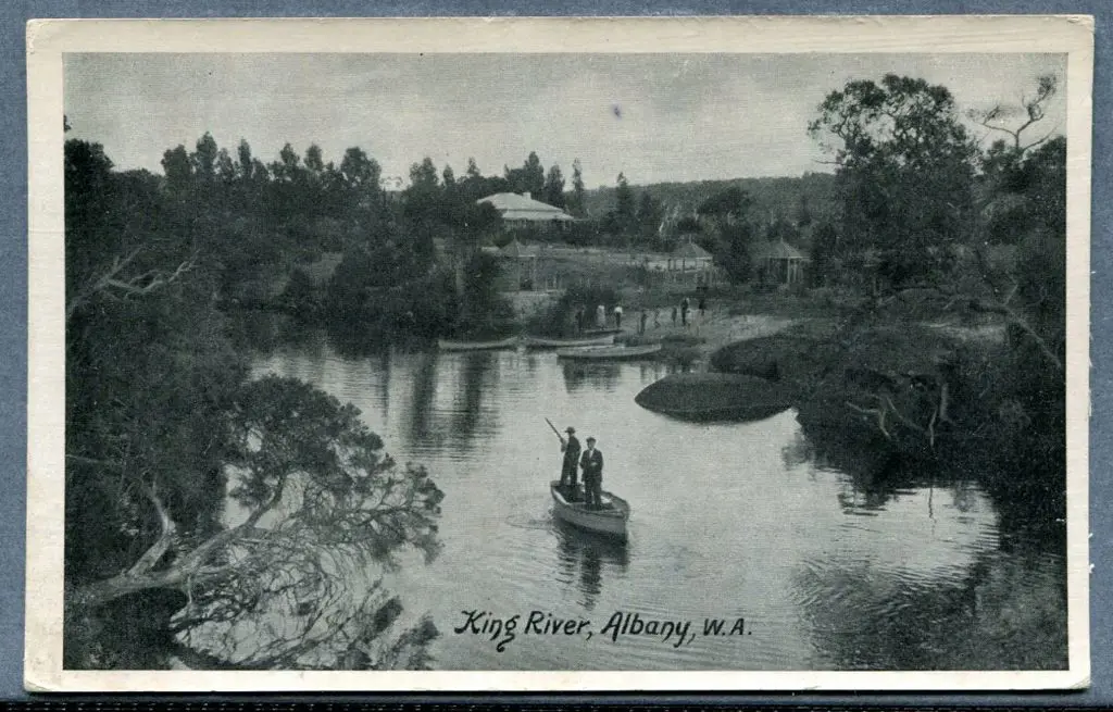 "King River, Albany, W.A." b&w with thin white ... Image 1++