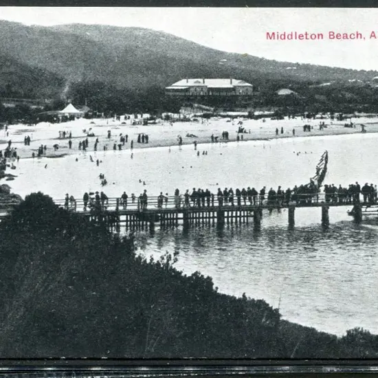 "Middleton Beach, Albany WA" with title in red. ...