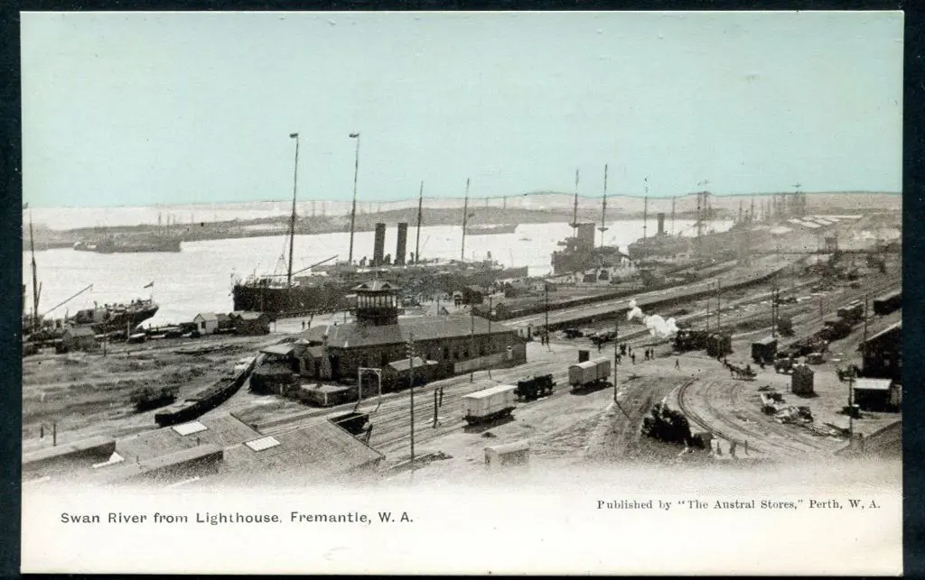 "Swan River from Lighthouse, Fremantle, WA" b&w & ... Image 1++