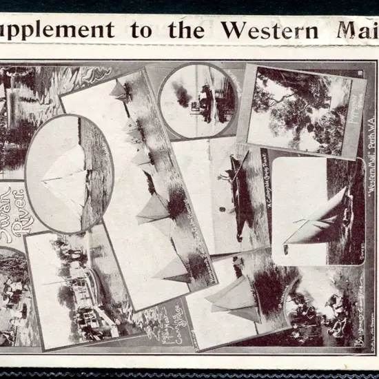 "Xmas on the Swan River" Western Mail b&w with ...