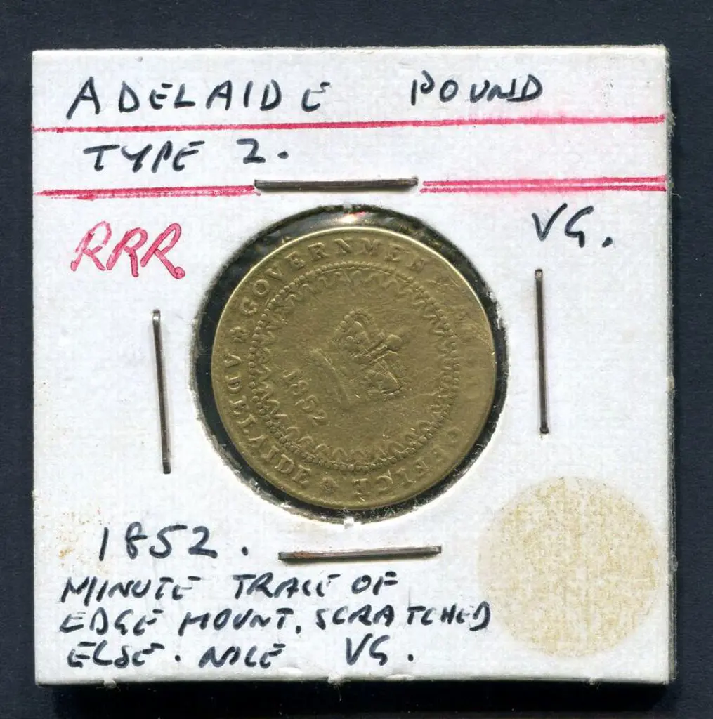 1852 Adelaide Pound, type II. Minute trace of edge ... Image 1++