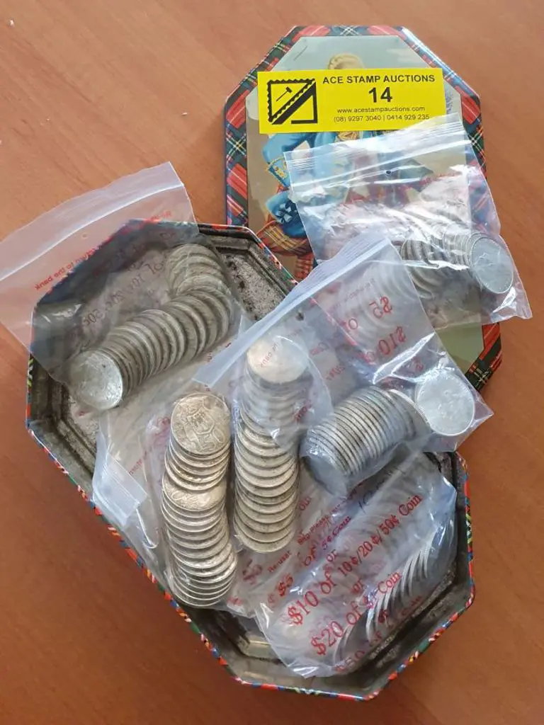 1966 50c round coins x 130 in old Carr's ... Image 1++