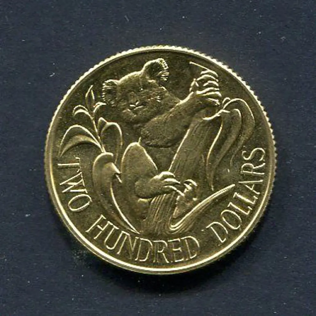 1980 $200 Koala gold coin in RAM folder. Image 1++
