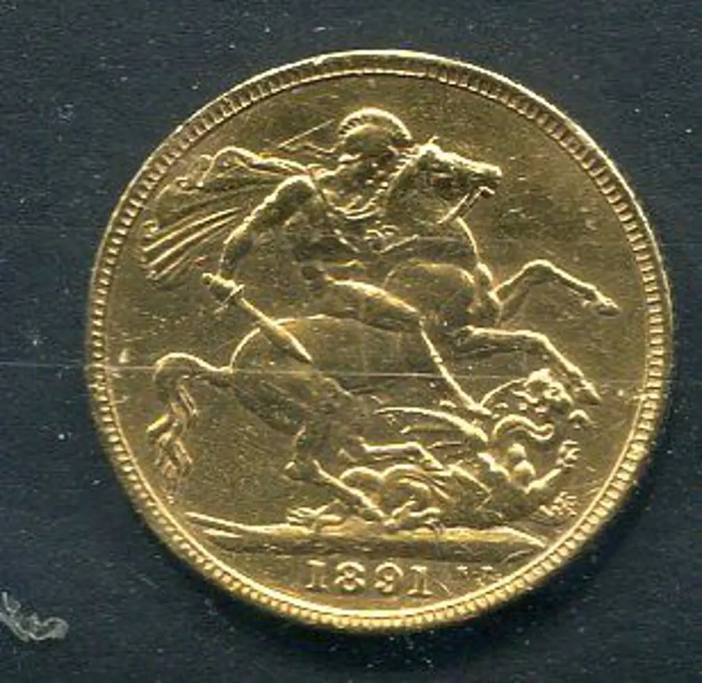 England 1891 QV Jubilee Head Gold sovereign. F Image 1++