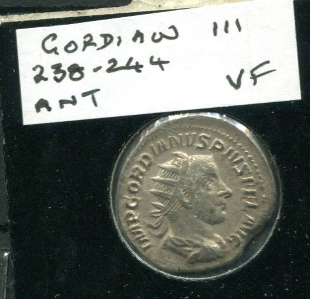238-244AD Gordian III Silver Ant. VF Image 1++