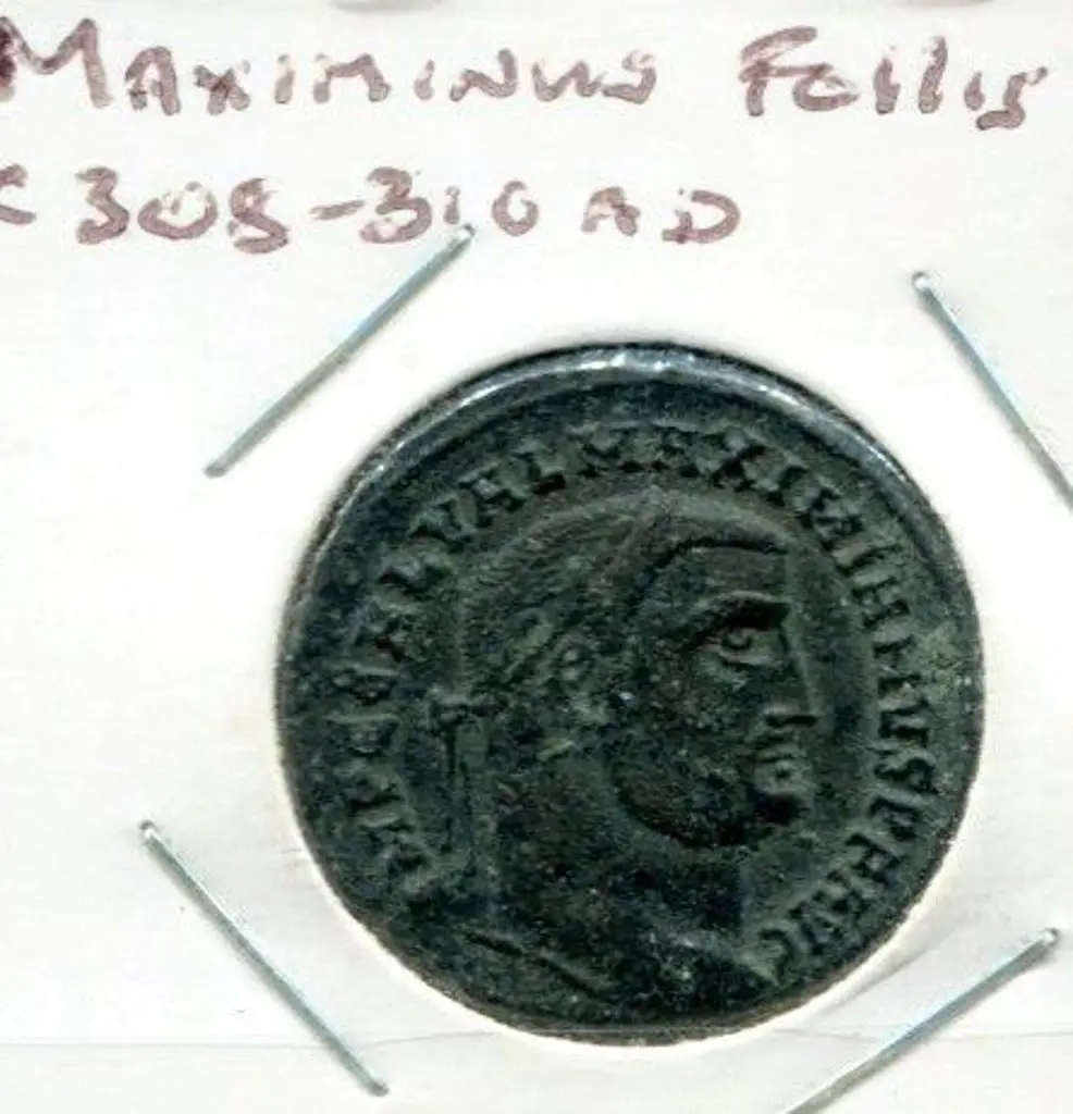 308-310AD Maximinus Follis. VF Image 1++