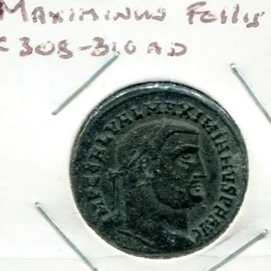308-310AD Maximinus Follis. VF