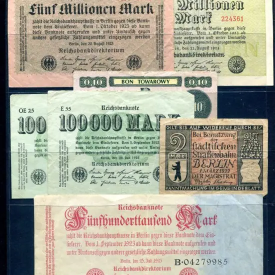 Germany 1922-1923 Inflation notes with 2mk, ...