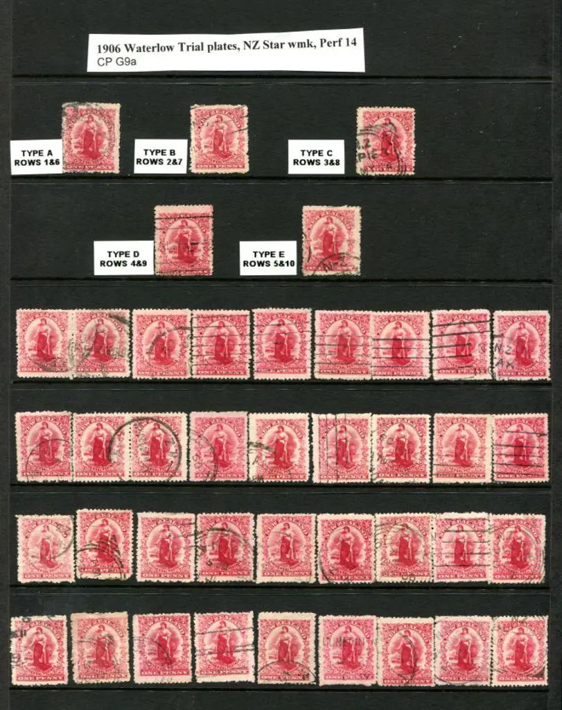 New Zealand 1d Universals, 1d Dominions & KEVII & ... Image 1++