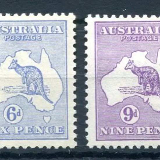 Kangaroos 1915 2nd wmk selection to 2/- with 2½d ...
