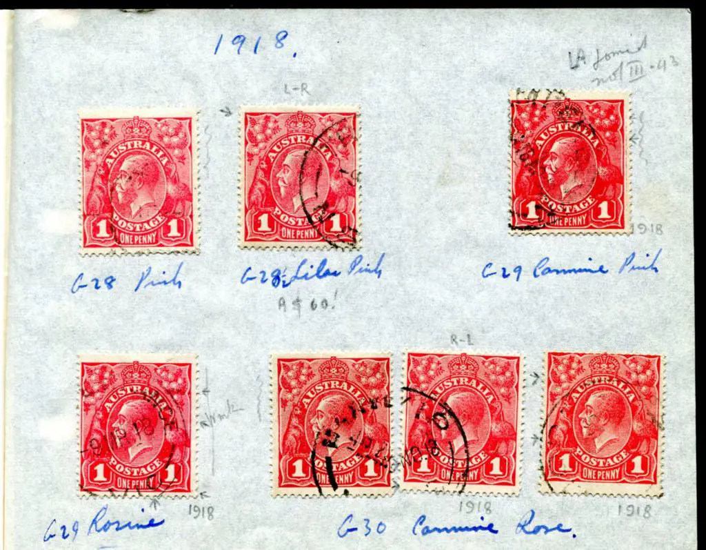 KGV 1d reds "Collection of 1d Red GeoV compiled by ... Image 1++