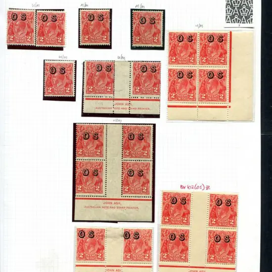 KGV 2d scarlet Die III, 1930 Small Mult wmk, study ...