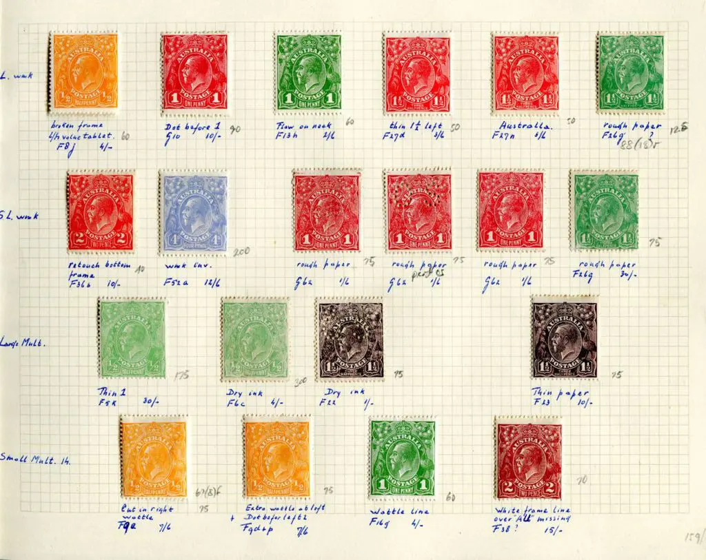KGV MLH varieties annotated on 2 leaves plus page ... Image 1++