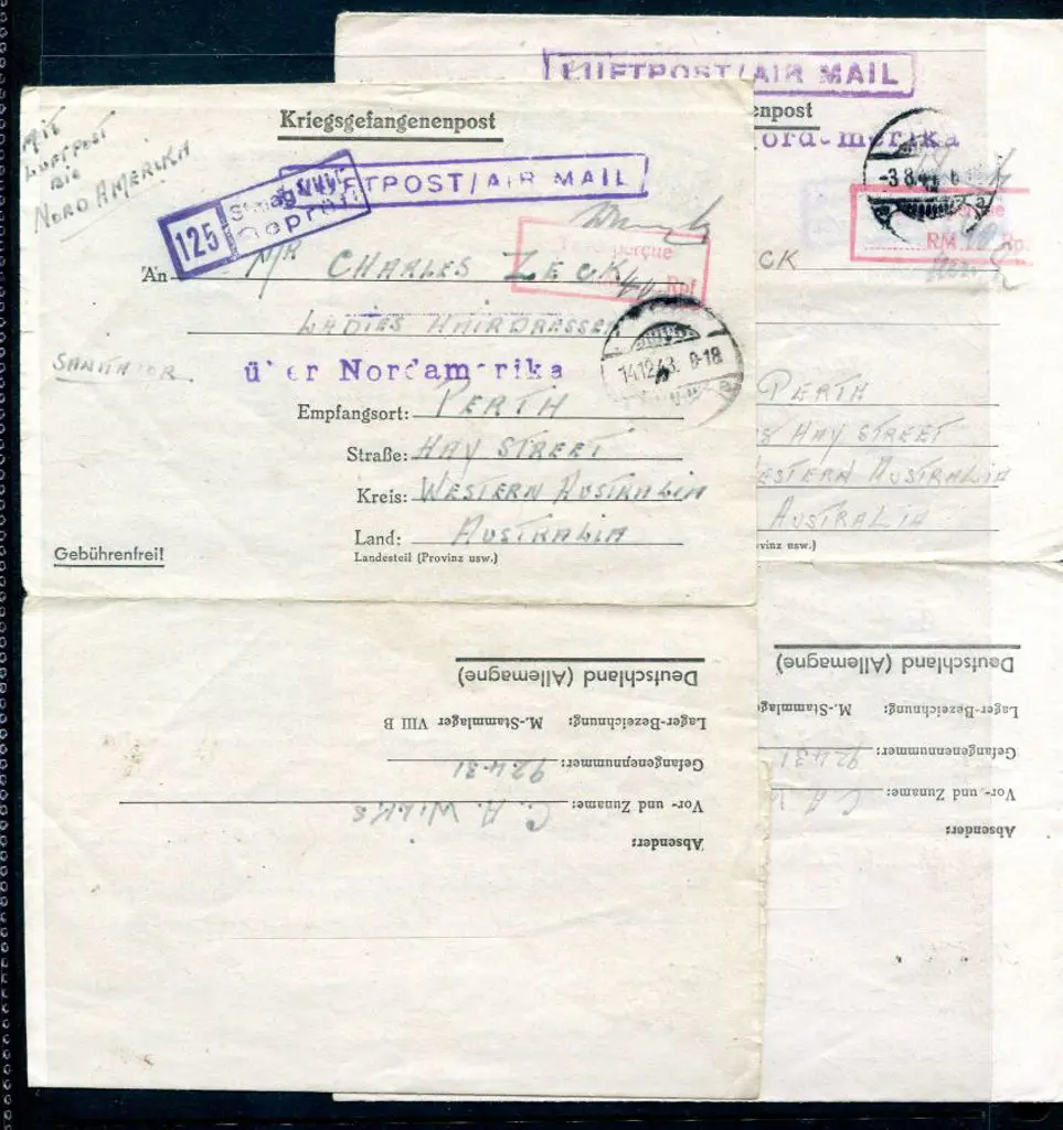 Military Mail 1943 (12th Nov) & 1944 (10th July) ... Image 1++