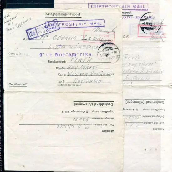 Military Mail 1943 (12th Nov) & 1944 (10th July) ...