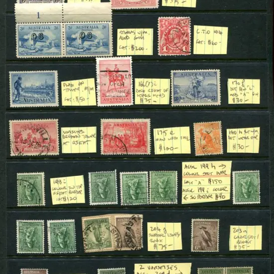 Varieties MUH, MLH & used collection arranged on ...
