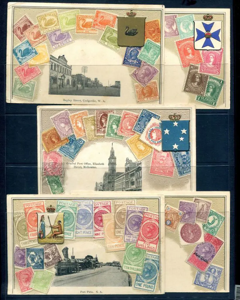 States "V.S.M." Embossed Picture Postcards showing ... Image 1++