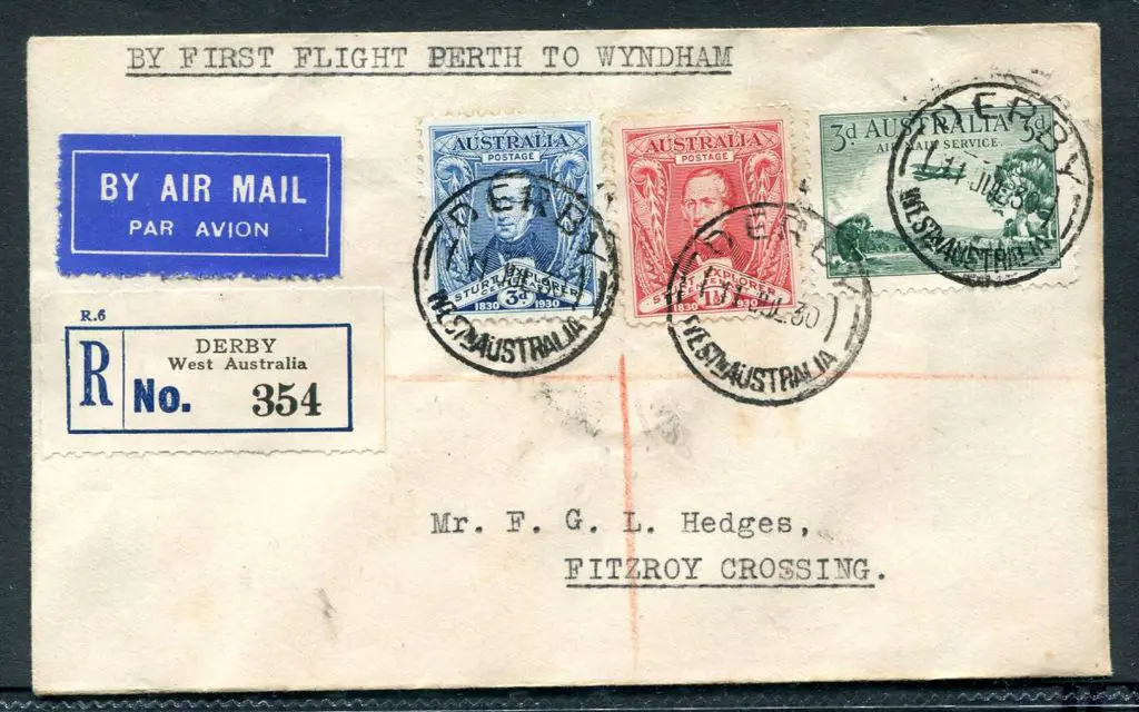 1930 (11th July) First Flight Derby to Fitzroy ... Image 1++