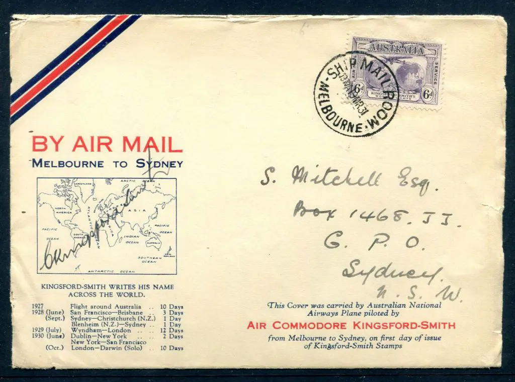 1931 (19th Mar) Melbourne to Sydney boxed map ... Image 1++