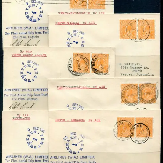 1935 (9th Dec) Perth to Meekatharra, Mount Magnet, ...