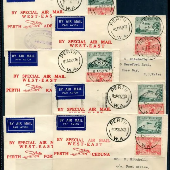 1936 (23rd July) Perth to Adelaide, Sydney & ...