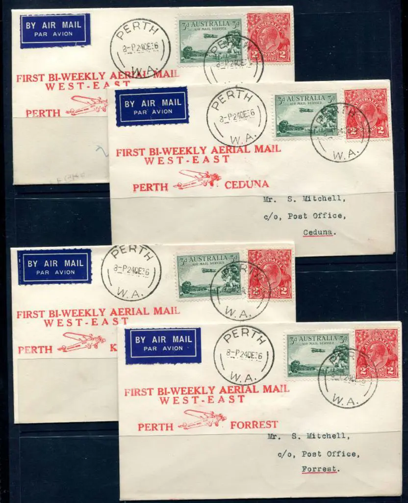 1936 (24th Dec) "First Bi-Weekly Aerial Mail ... Image 1++