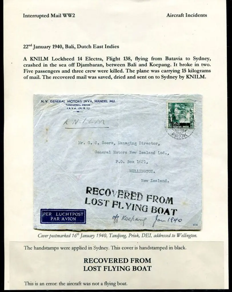 1940 (22nd Jan) Bali to Australia by KNILM. ... Image 1++