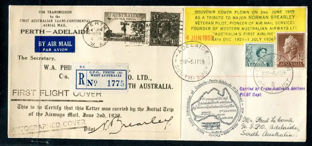 1959 (4th June) Perth to Adelaide Comte produced ... Image 1++