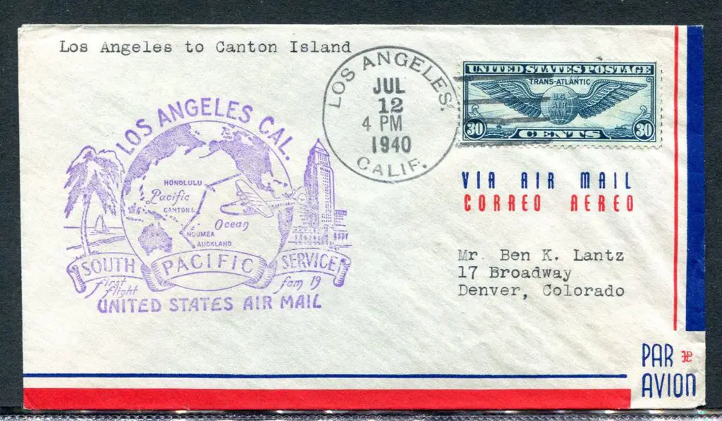USA 1940 (12th July) F.A.M. 19 by PAA Clipper Los ... Image 1++