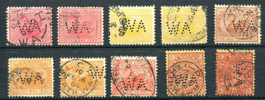 Western Australia - Perfins 1902/11 1d ... Image 1++