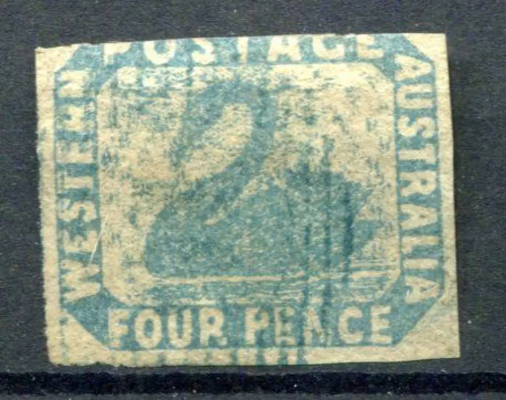 1854 4d pale blue with 3 large margins, the top ... Image 1++