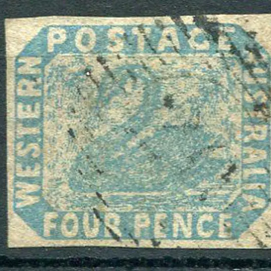 1854 4d pale blue. Lightly used by 15 bar "20" ...