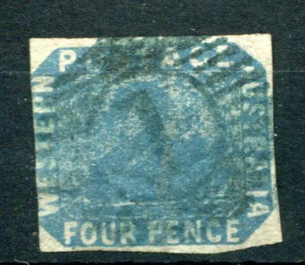 1854 4d deep dull blue with 3 good margins & just ... Image 1++