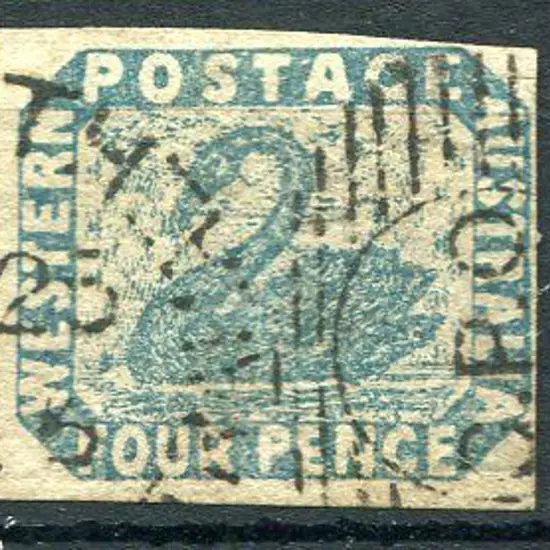 1854 4d deep dull blue. Fine used with light Perth ...