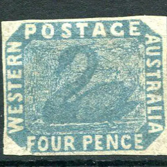 1854 4d deep dull blue. Unused mint with clear ...