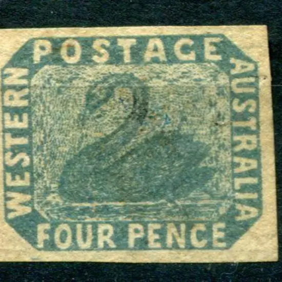 1855 4d slate-blue with 4 large even margins. ...