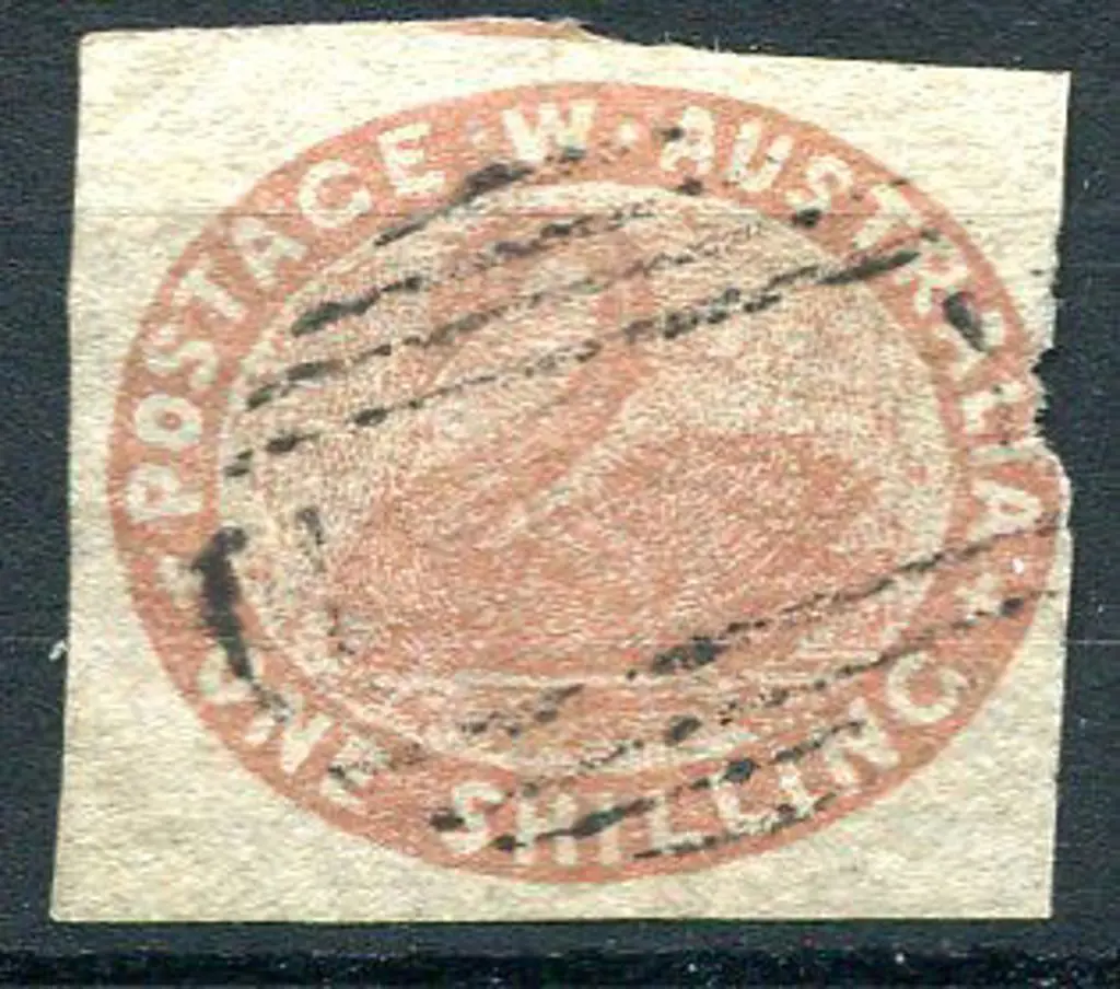 1854 1/- deep red-brown. Lightly used with void ... Image 1++
